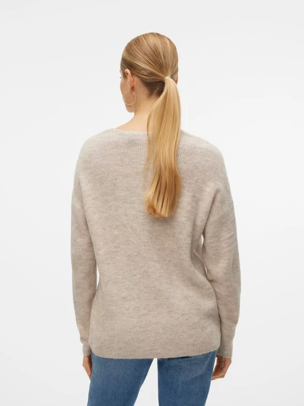 Stickat | Toppar^VERO MODA VMCREWLEFILE Pullover Birch