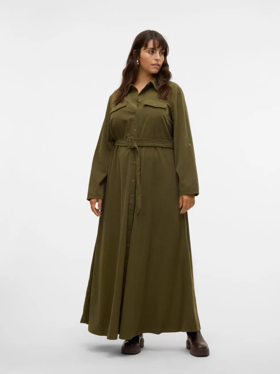 Klänningar^VERO MODA VMCVILJA Lång Klänning Olive Night