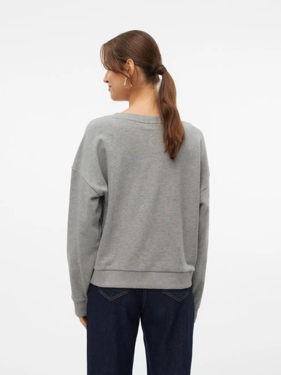 Sweatshirts | Hemmakläder^VERO MODA VMCYAN Sweatshirt Light Grey Melange