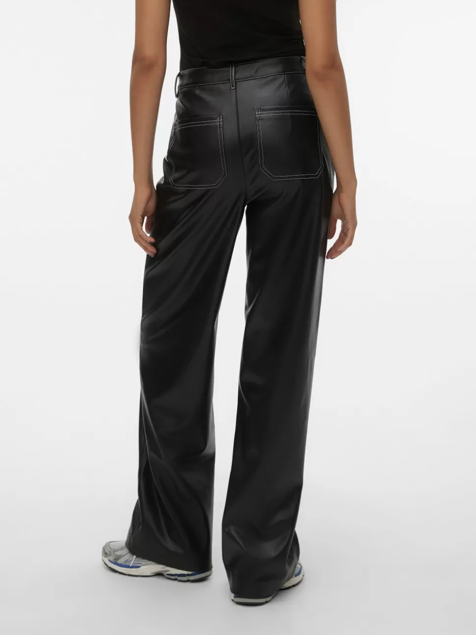 Byxor^VERO MODA VMDAISY Hög Midja Byxor Black