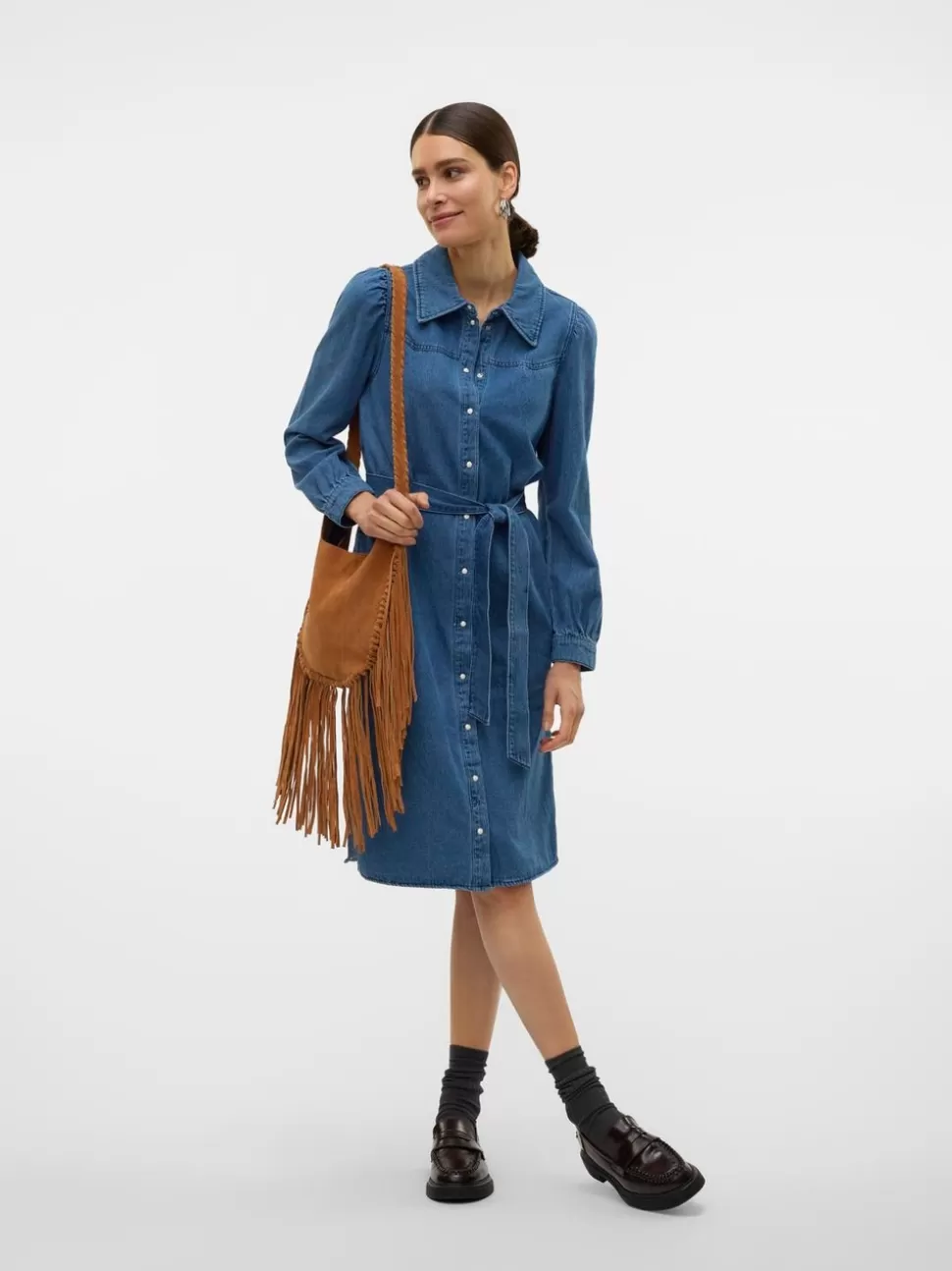 Klänningar | Skjortor^VERO MODA VMDALLAS Denimskjorta Dark Blue Denim