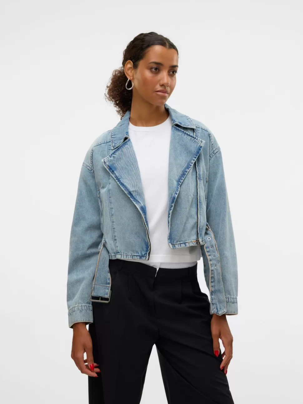 Jackor^VERO MODA VMDELLA Jeansjacka Light Blue Denim