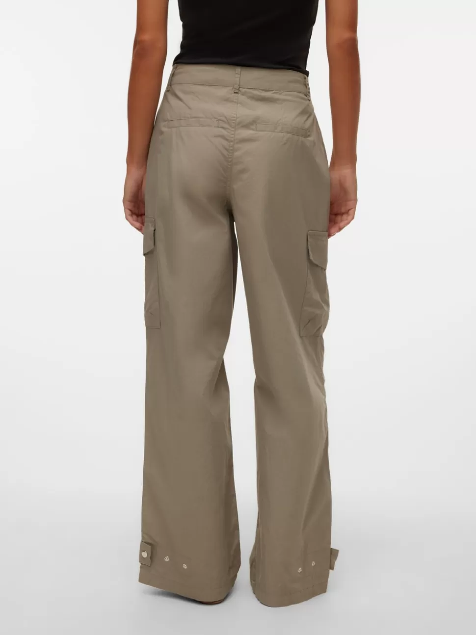 Byxor | Basics^VERO MODA VMDILLON Hög Midja Cargobyxor Laurel Oak