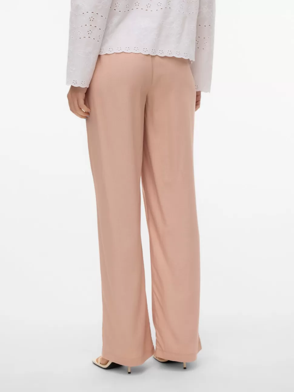 Byxor^VERO MODA VMDINNA Hög Midja Byxor Misty Rose