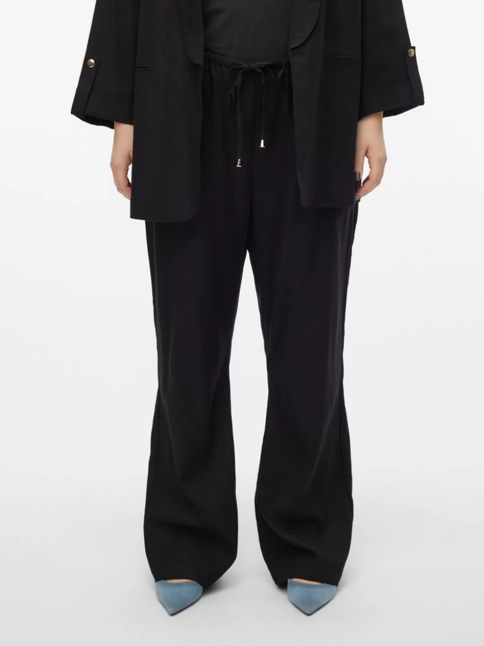Byxor^VERO MODA VMDINNA Medelhög Midja Byxor Black