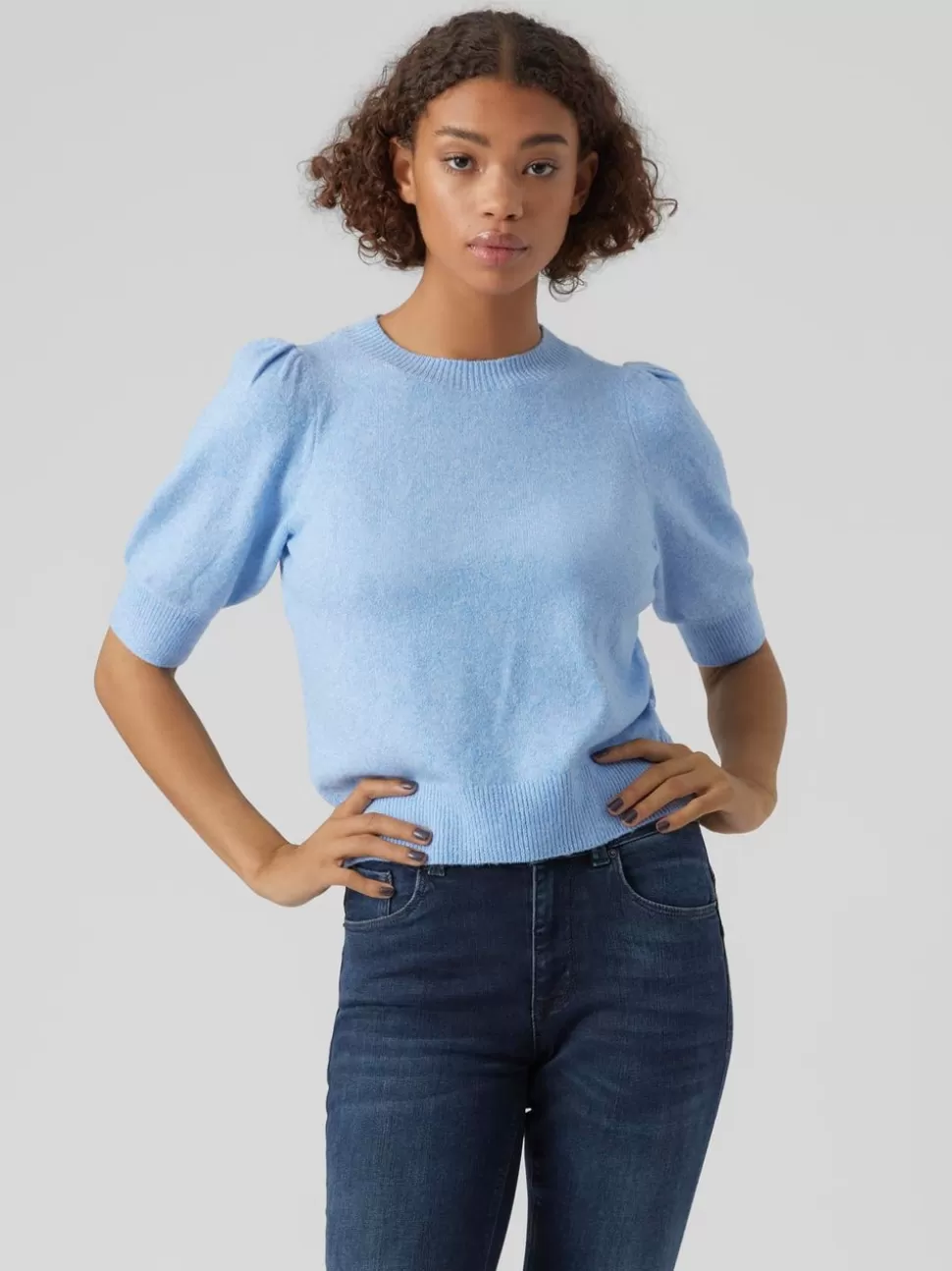 Stickat | Toppar^VERO MODA VMDOFFY Pullover Little Boy Blue