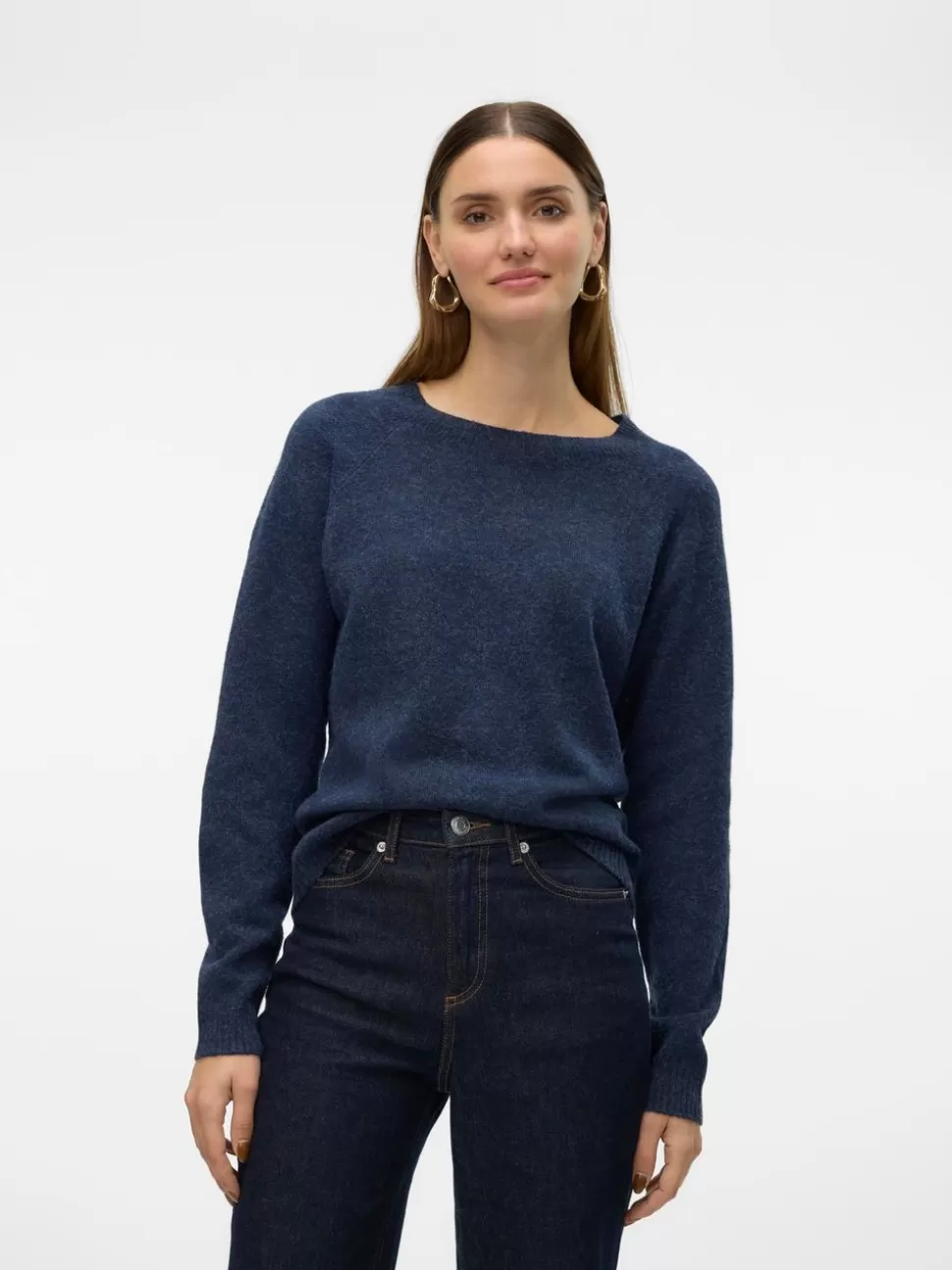 Stickat | Toppar^VERO MODA VMDOFFY Pullover Navy Blazer