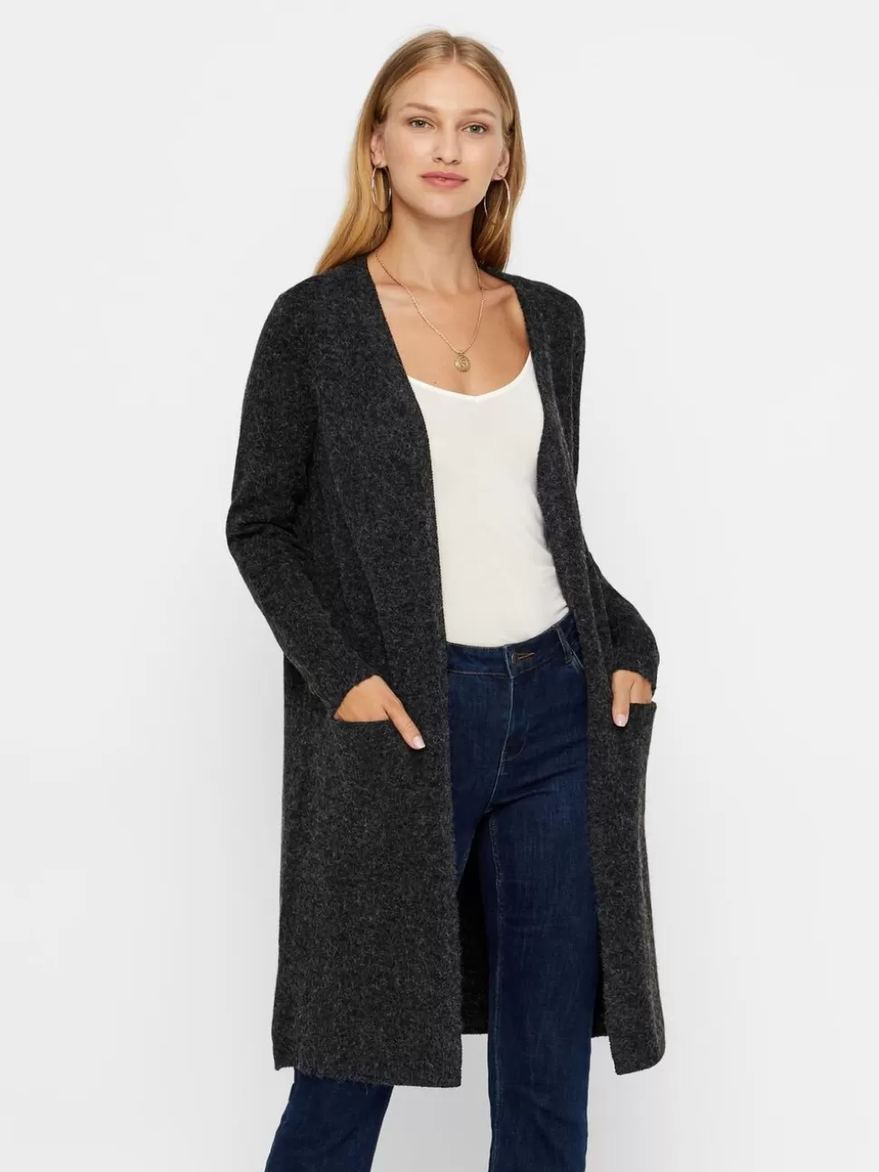 Stickat | Basics^VERO MODA VMDOFFY Stickad Kofta Black