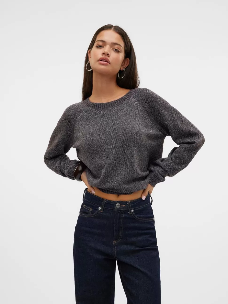 Stickat^VERO MODA VMDOFFYSHINE Pullover Plum Perfect