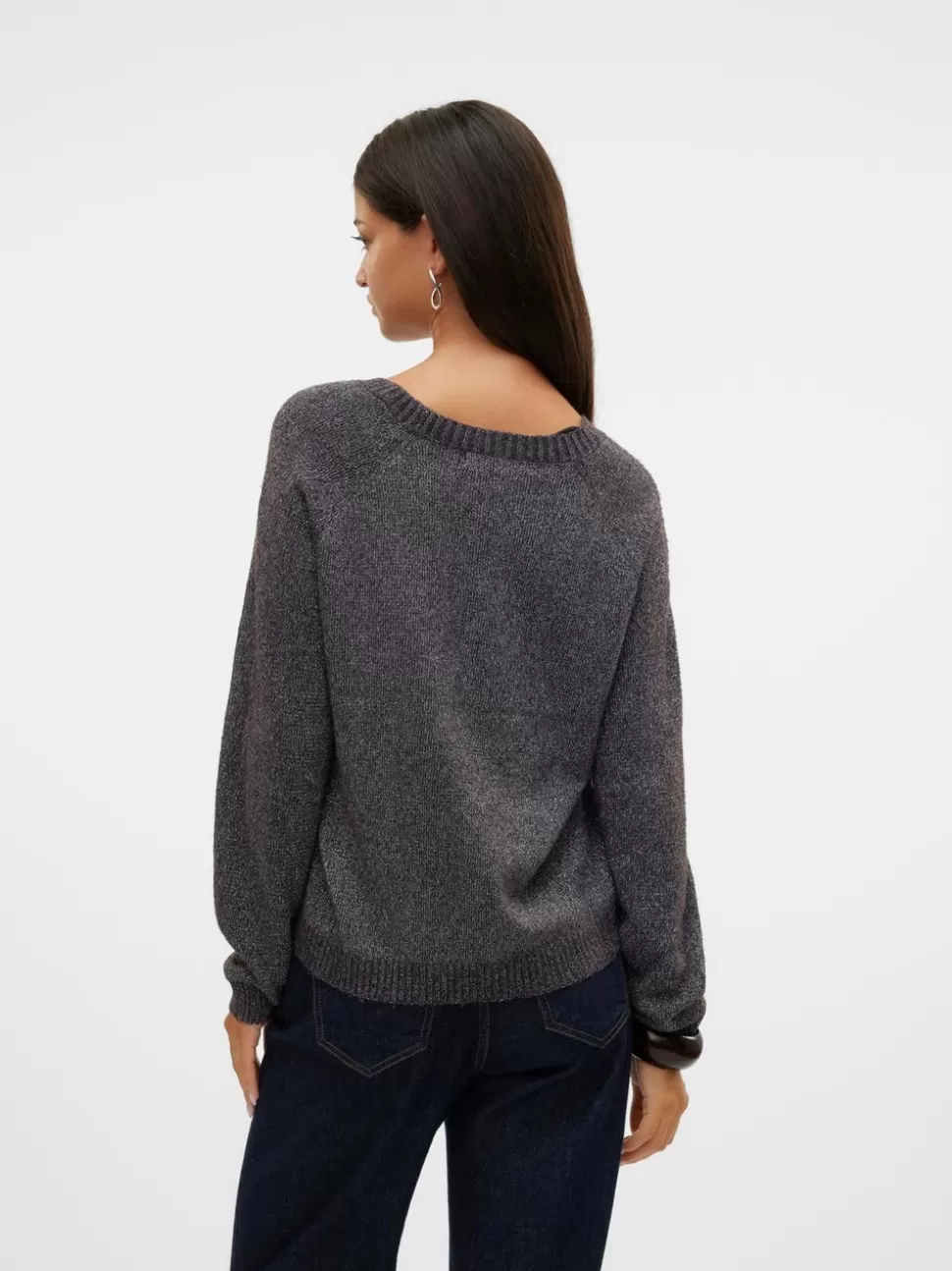 Stickat^VERO MODA VMDOFFYSHINE Pullover Plum Perfect