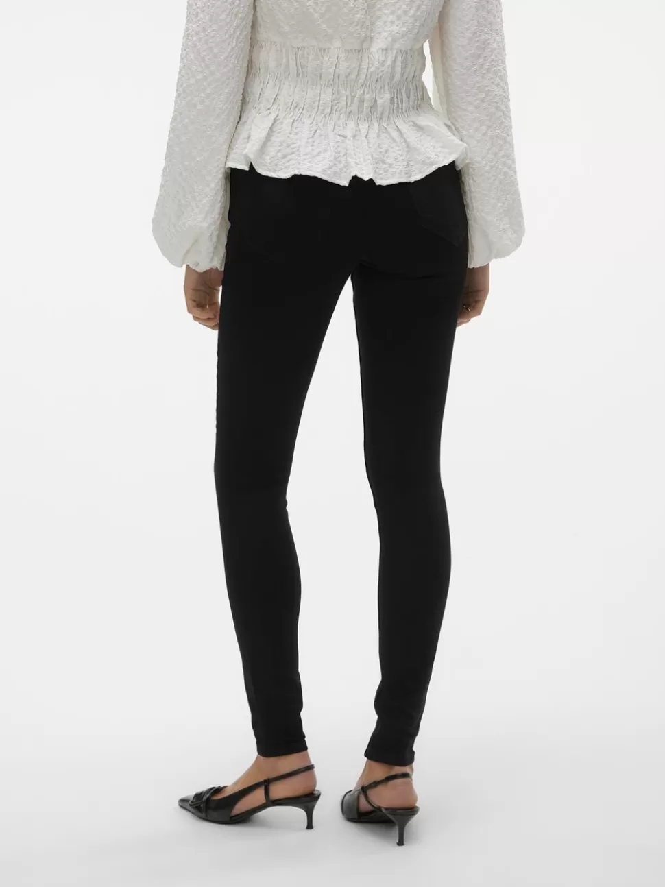 Jeans^VERO MODA VMDONNA Superhög Midja Skinny Fit Jeans Black Denim