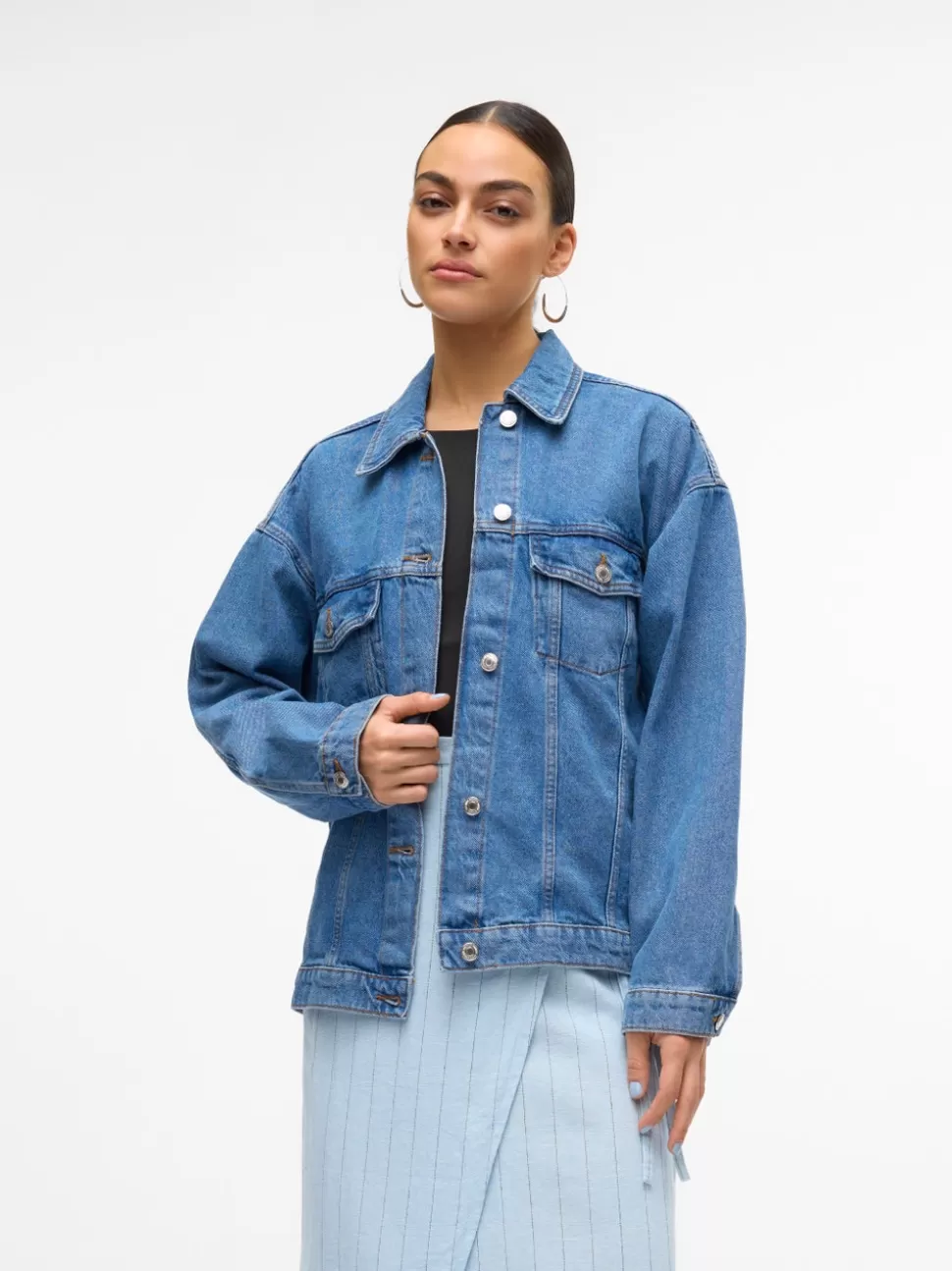 Jackor^VERO MODA VMDONNIE Jeansjacka Medium Blue Denim