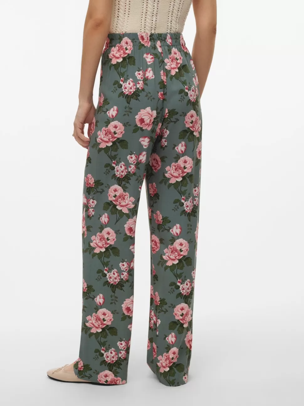 Byxor^VERO MODA VMEASY Hög Midja Byxor Laurel Wreath