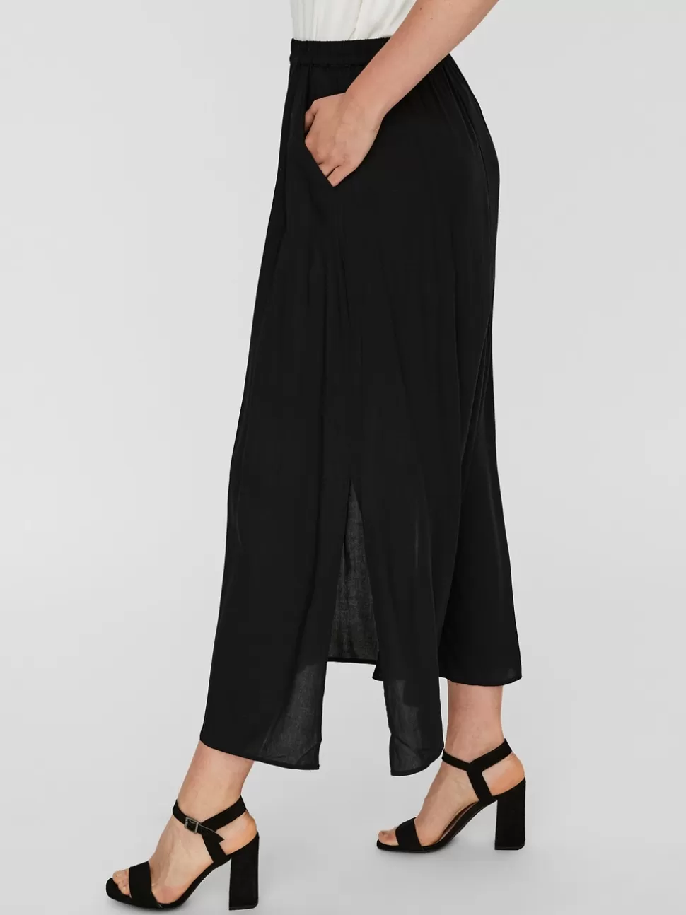 Kjolar^VERO MODA VMEASY Hög Midja Lång Kjol Black