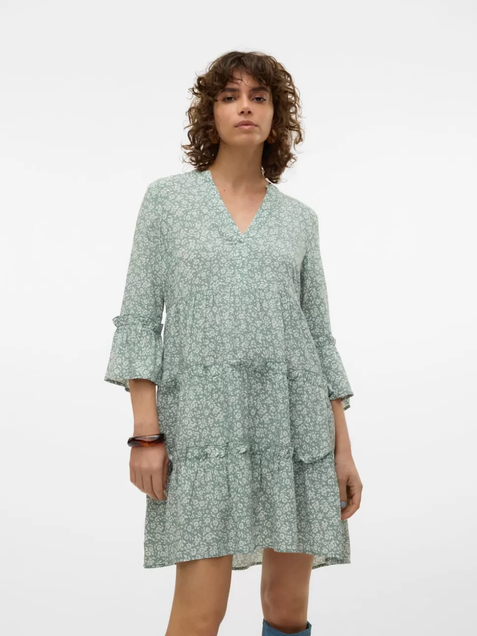 Klänningar^VERO MODA VMEASY Kort Klänning Hedge Green