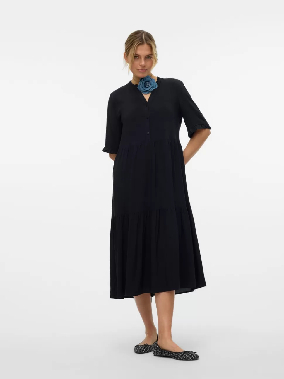 Klänningar^VERO MODA VMEASY Lång Klänning Black