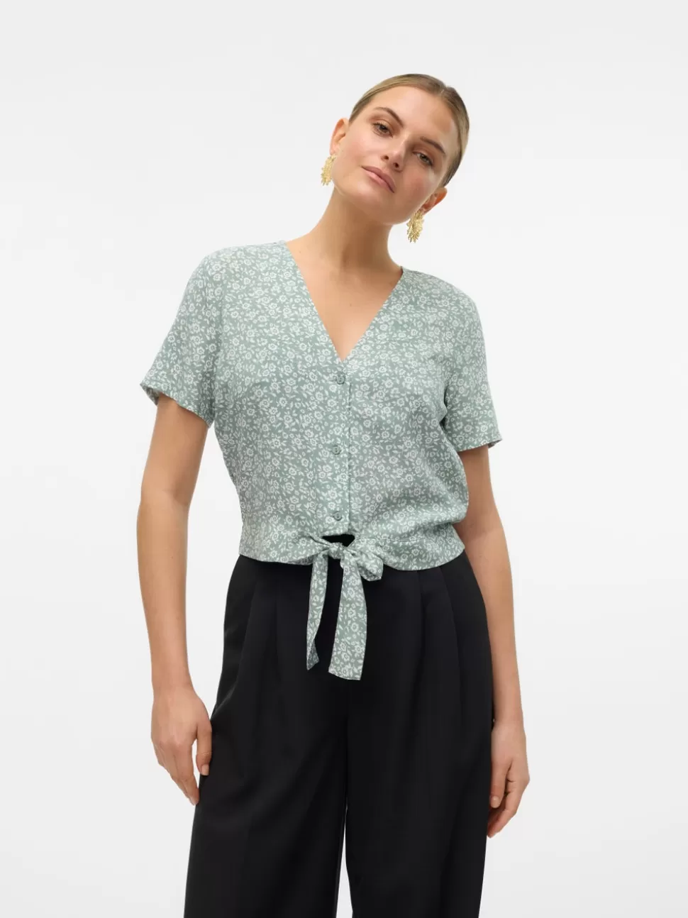 Toppar^VERO MODA VMEASY Topp Hedge Green