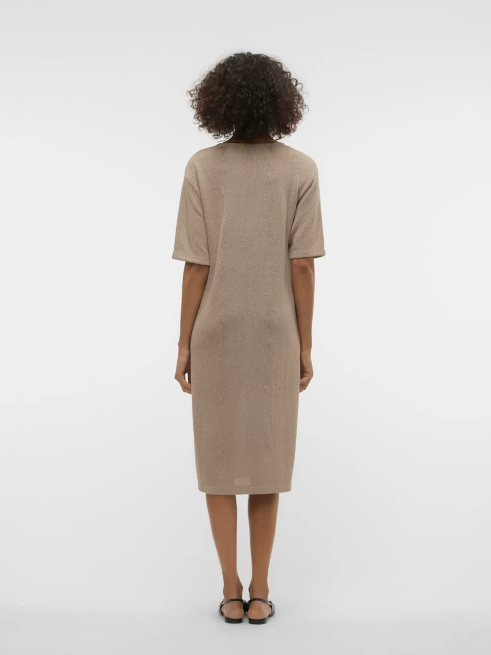 Klänningar^VERO MODA VMEDDIE Lång Klänning Silver Mink