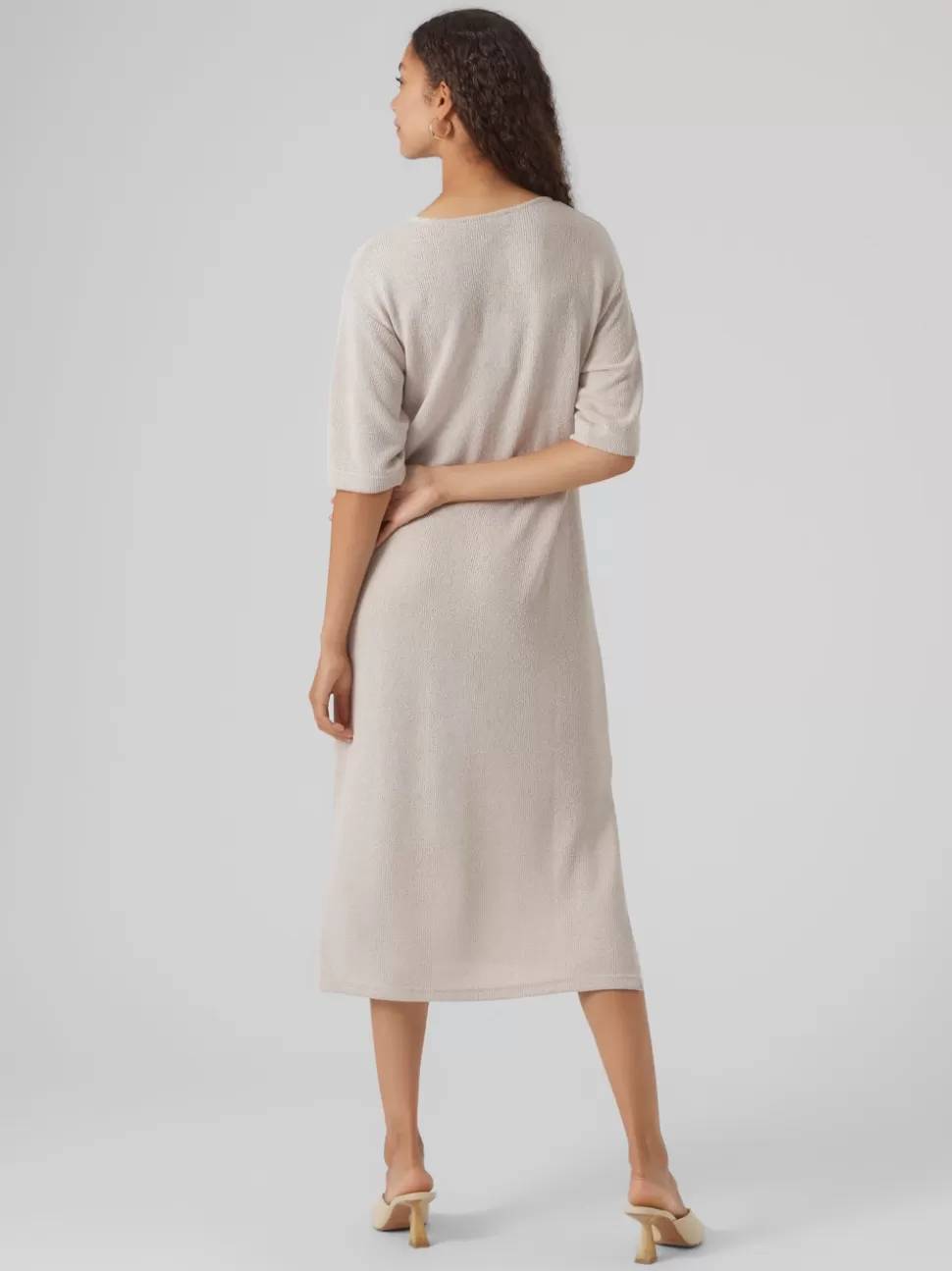 Klänningar^VERO MODA VMEDDIE Lång Klänning Oatmeal