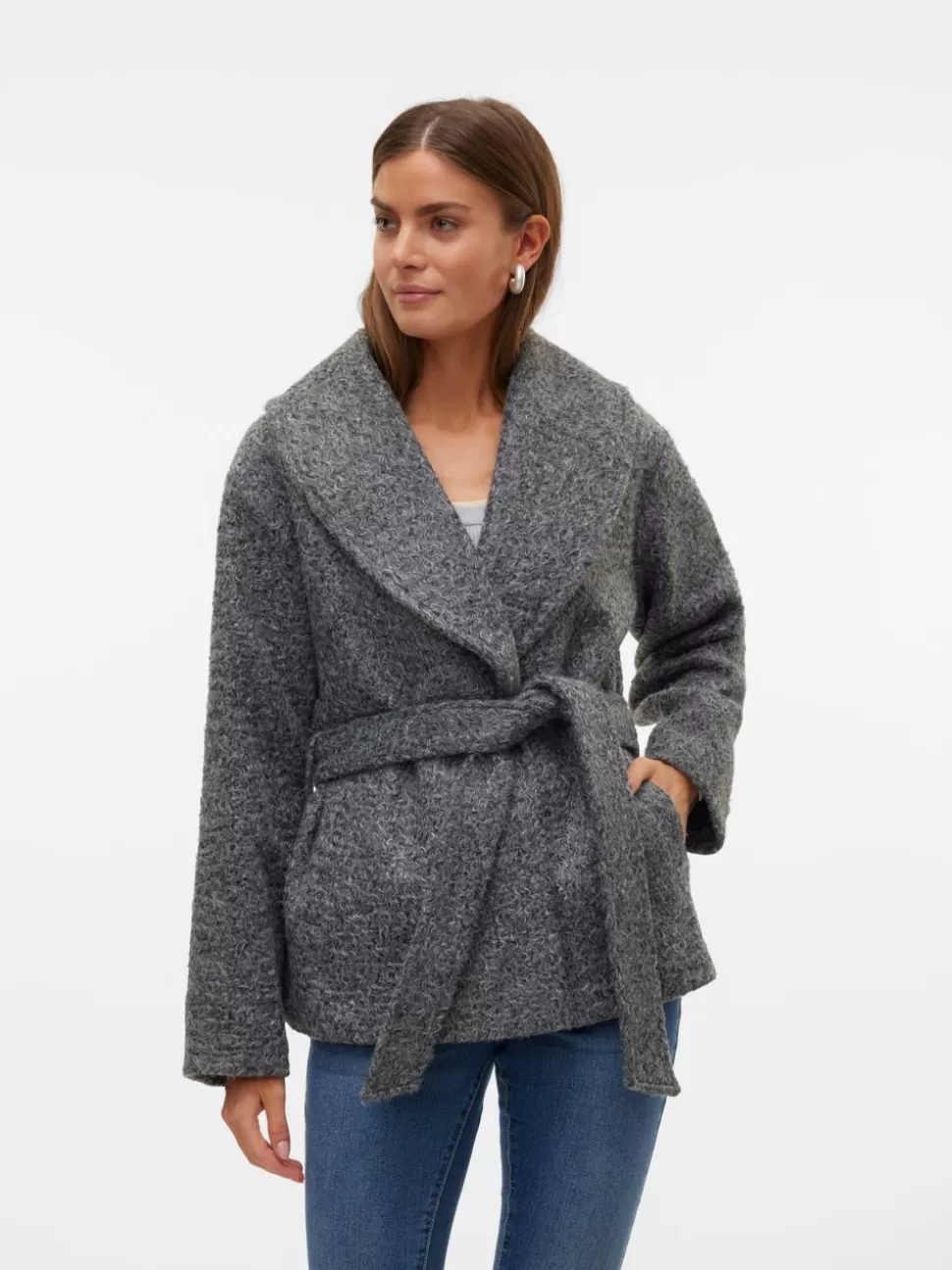 Jackor^VERO MODA VMELITEBERGEN Jacka Dark Grey Melange