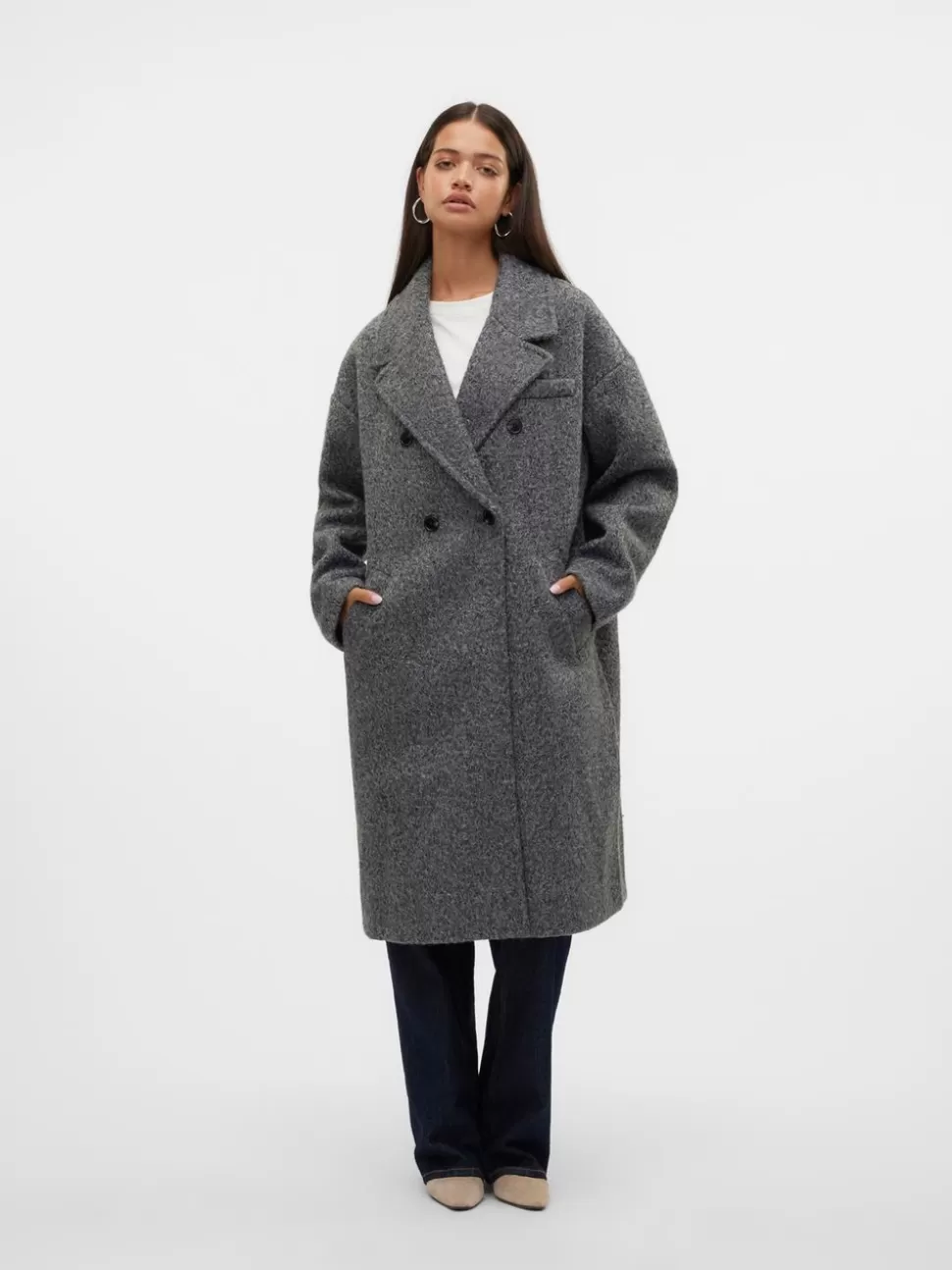 Jackor^VERO MODA VMELITEERIKA Rock Dark Grey Melange