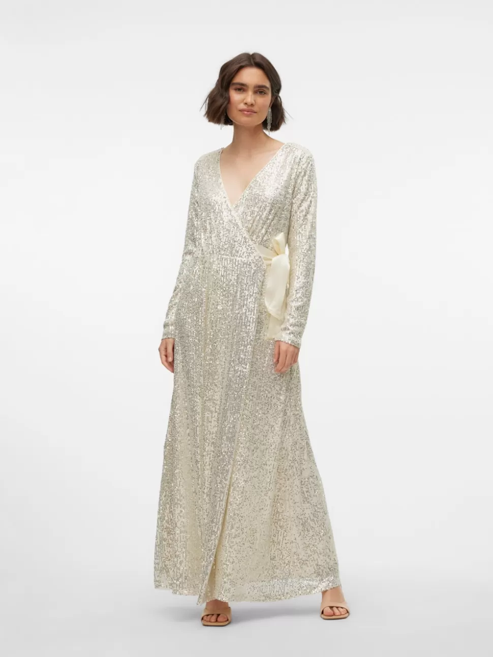 Klänningar | Festkläder^VERO MODA VMELLA Lång Klänning Buttercream