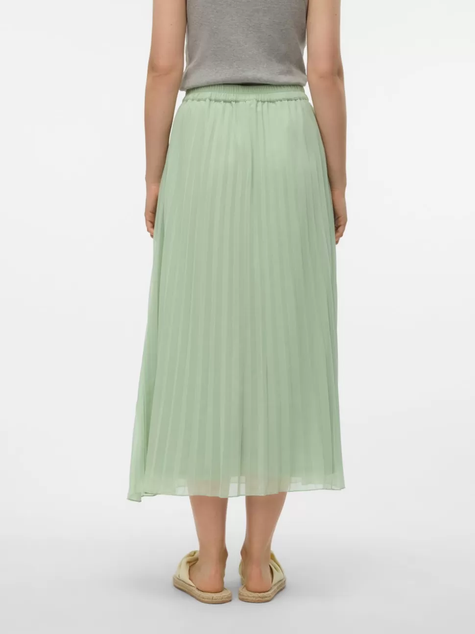 Kjolar^VERO MODA VMELLINA Lång Kjol Smoke Green