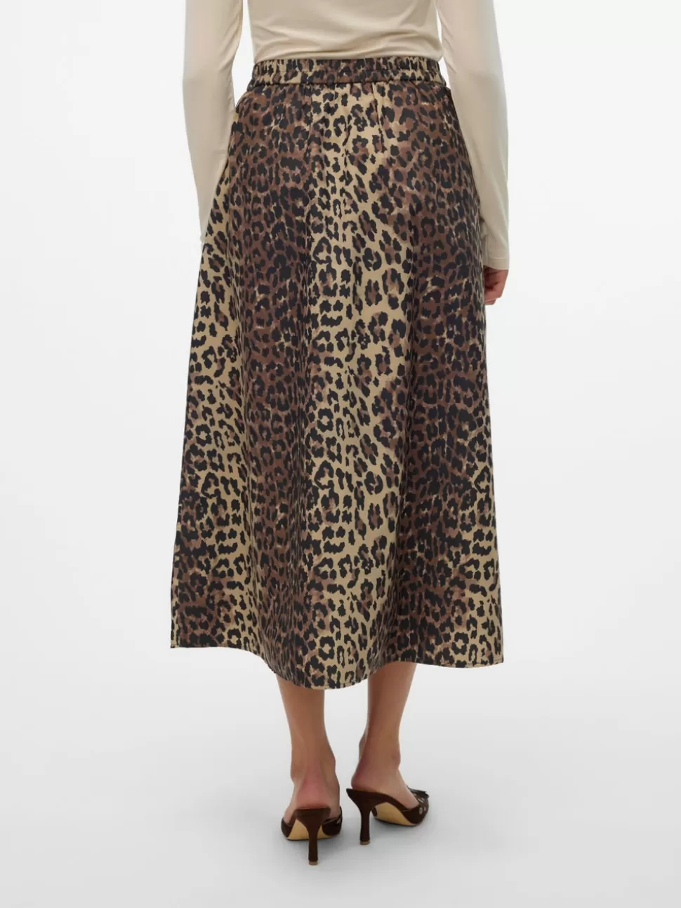 Kjolar^VERO MODA VMELLY Hög Midja Midikjol Black
