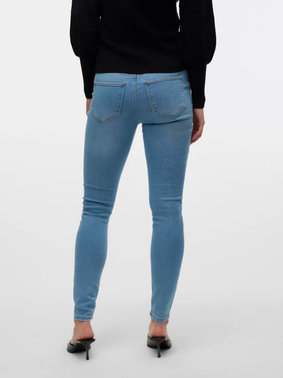 Jeans^VERO MODA VMELLY Medelhög Midja Skinny Fit Jeans Light Blue Denim