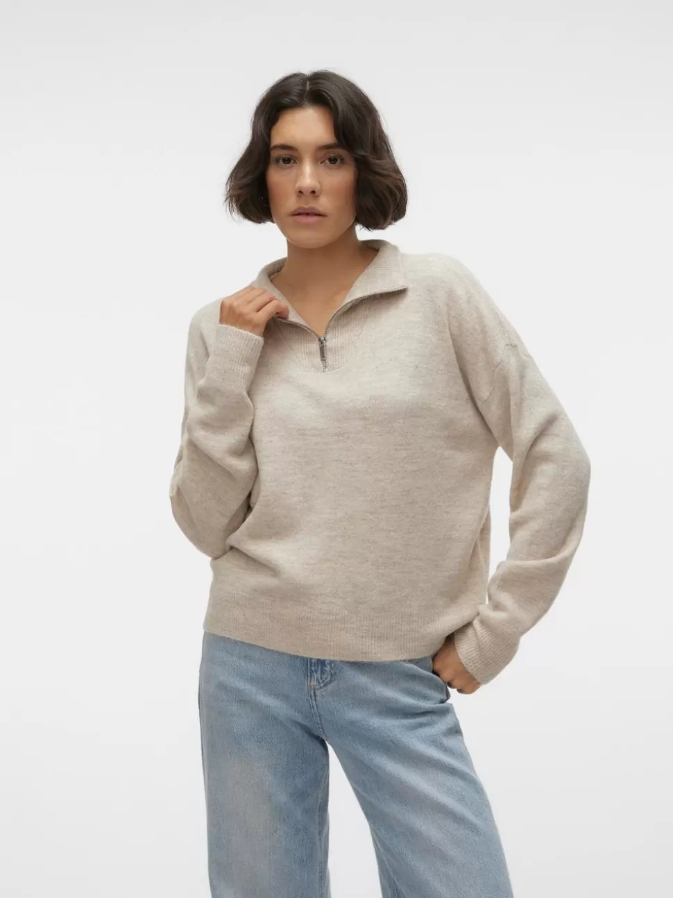 Stickat | Basics^VERO MODA VMELLYLEFILE Pullover Birch