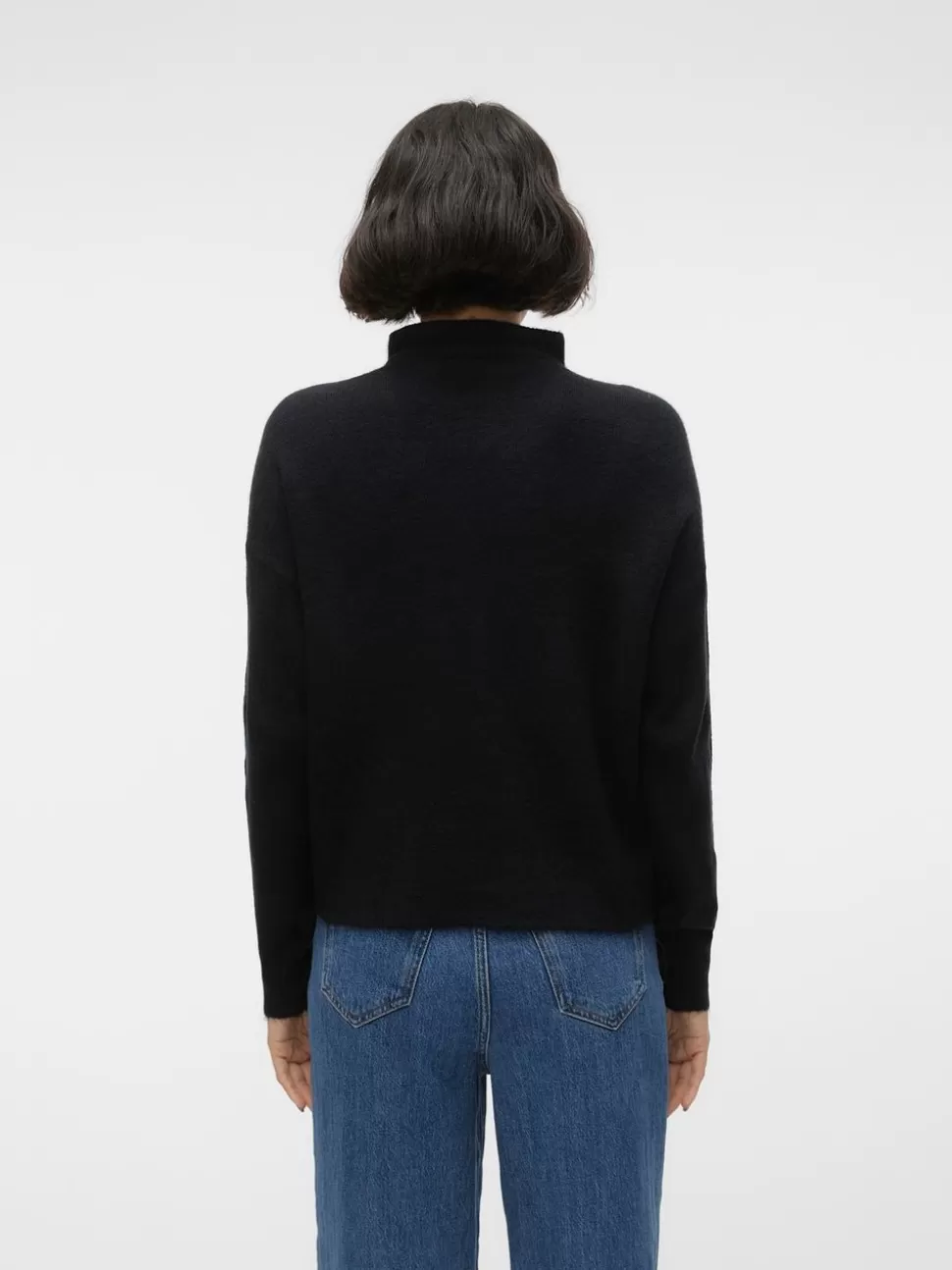 Stickat | Basics^VERO MODA VMELLYLEFILE Pullover Black