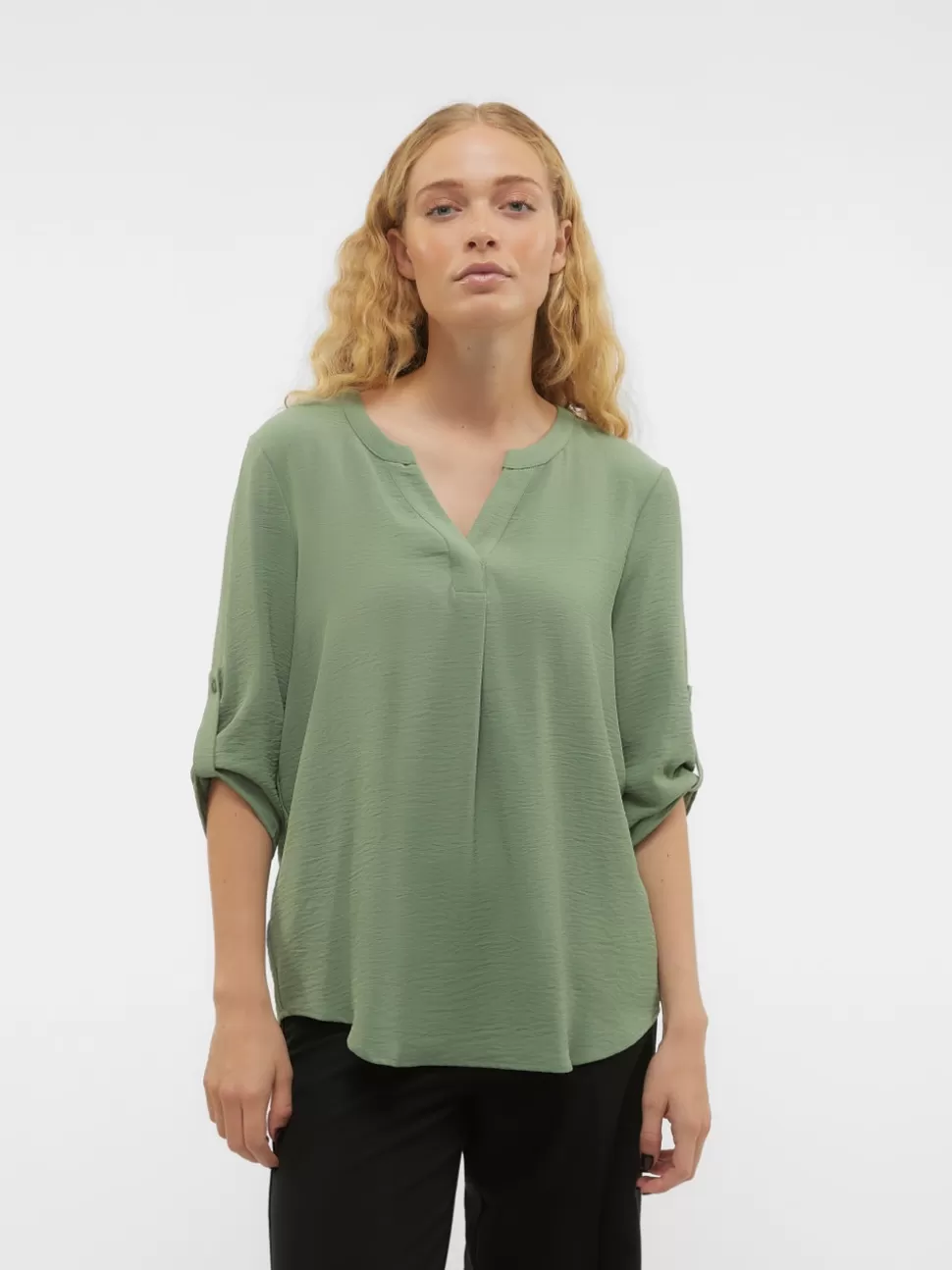 Basics | Toppar^VERO MODA VMELVA Topp Hedge Green
