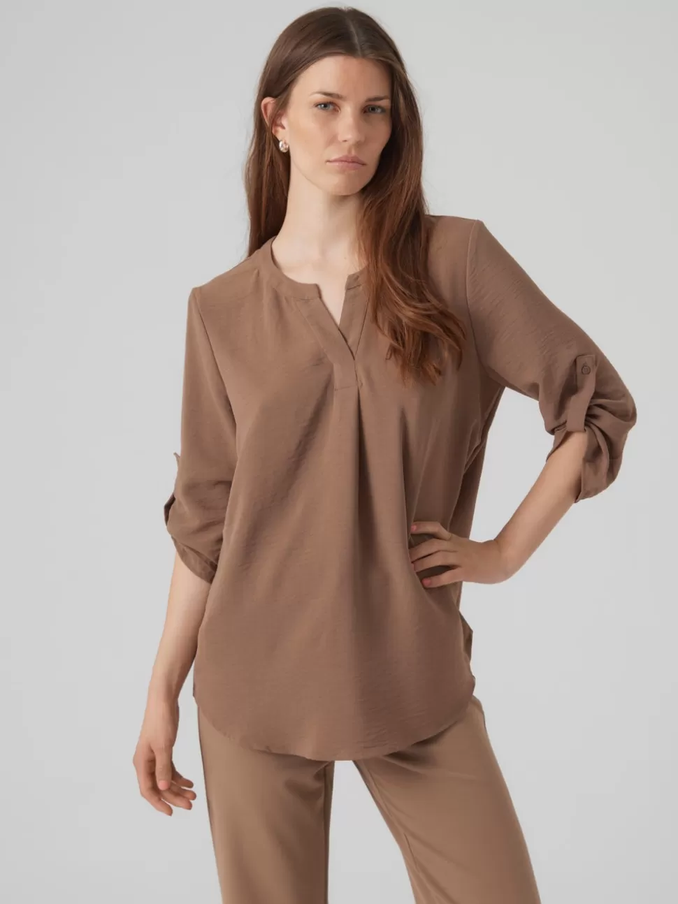 Toppar | Basics^VERO MODA VMELVA Topp Brown Lentil