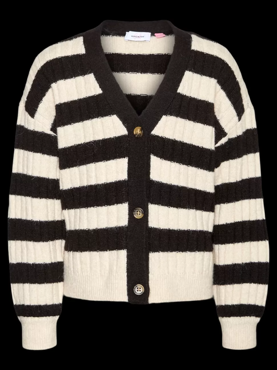Stickat | Stickat^VERO MODA VMELYA Stickad Kofta Black