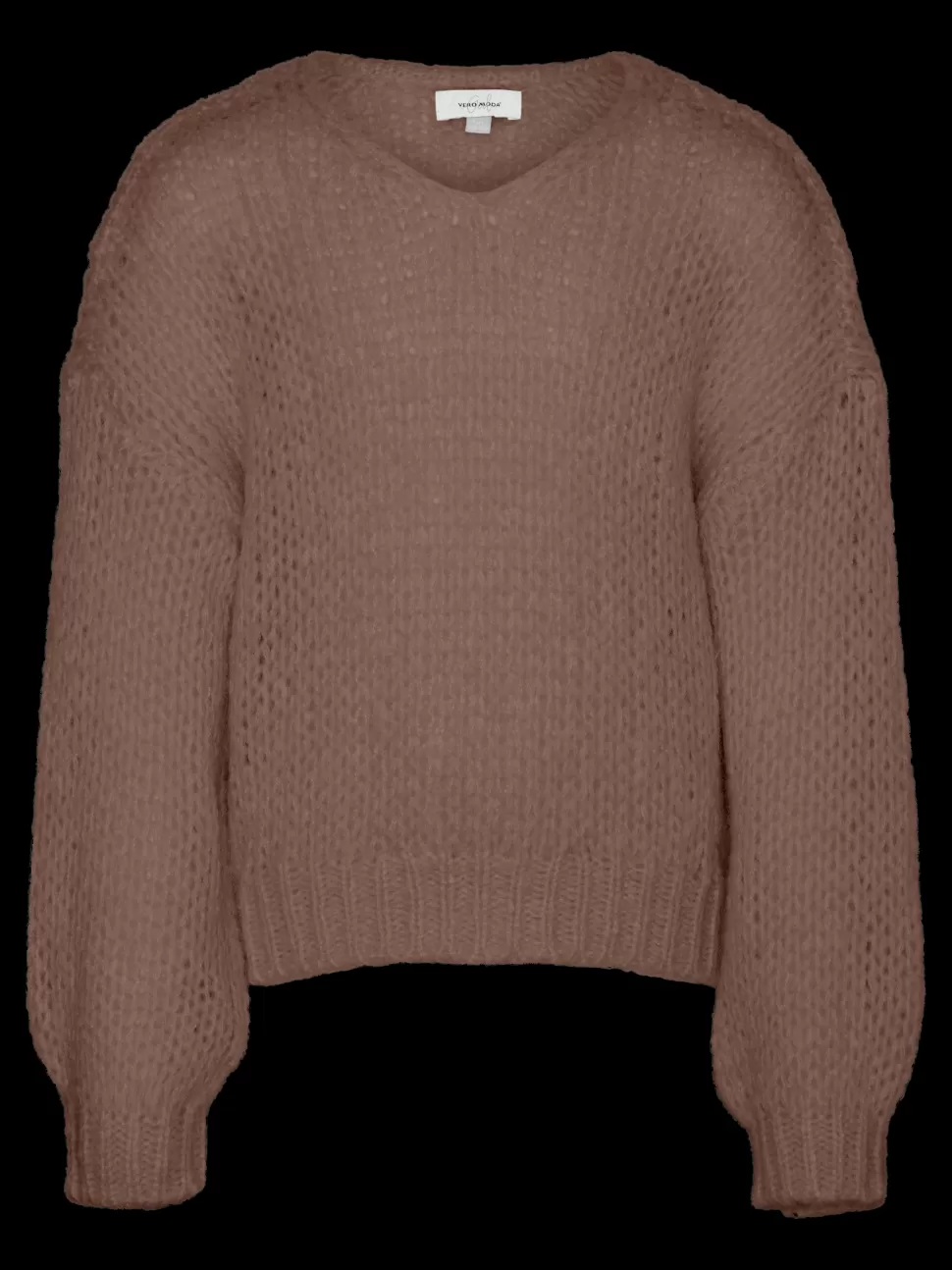 Toppar | Stickat^VERO MODA VMERIN Pullover Brown Lentil