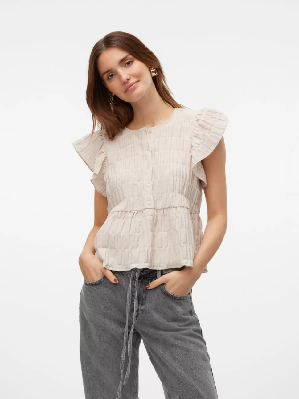 Toppar^VERO MODA VMERMA Topp Moonbeam
