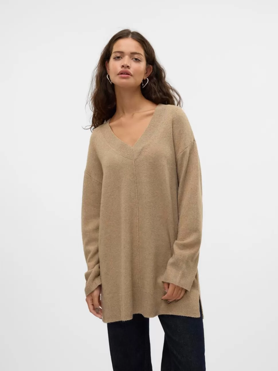 Stickat^VERO MODA VMESTI Pullover Silver Mink