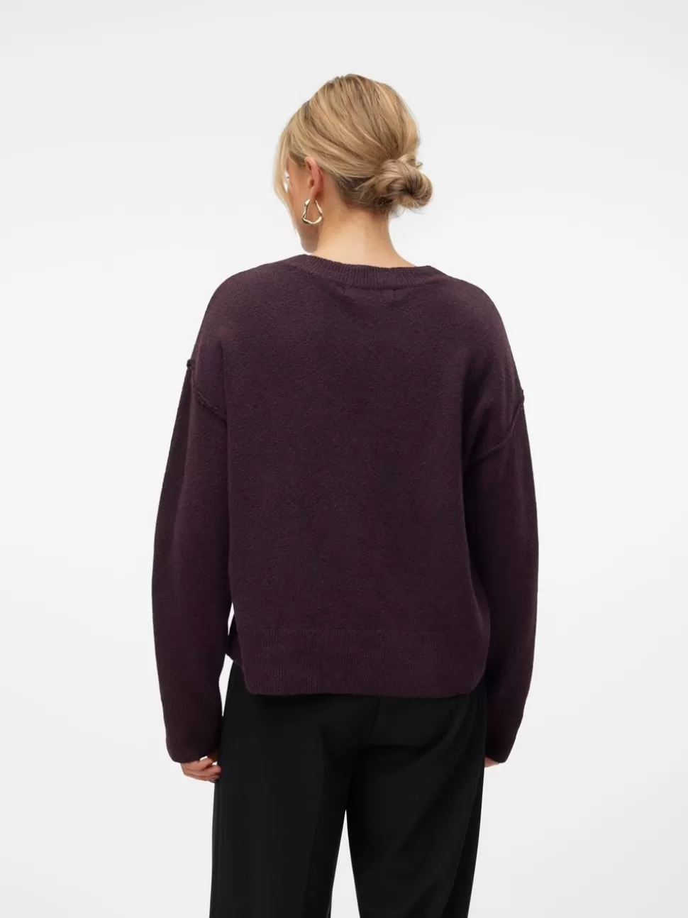 Stickat^VERO MODA VMESTI Pullover Plum Perfect