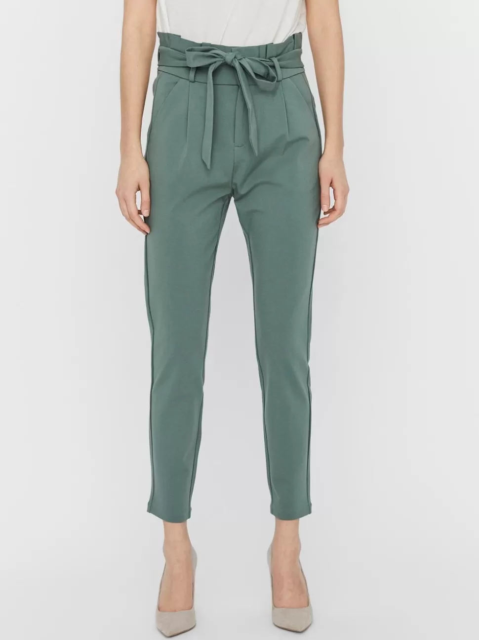 Byxor | Basics^VERO MODA VMEVA Hög Midja Byxor Laurel Wreath