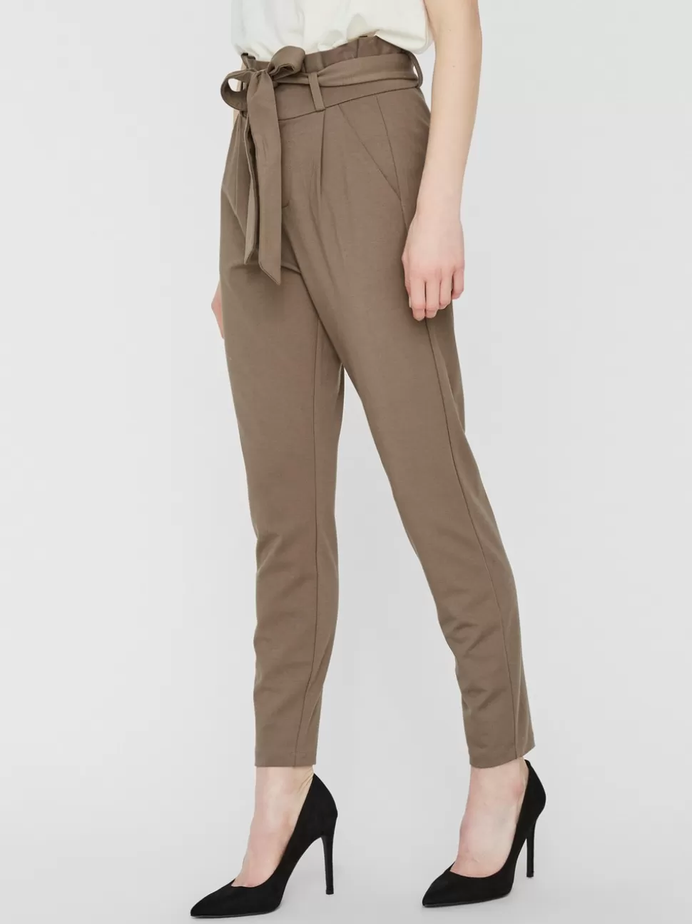 Byxor | Basics^VERO MODA VMEVA Hög Midja Byxor Bungee Cord