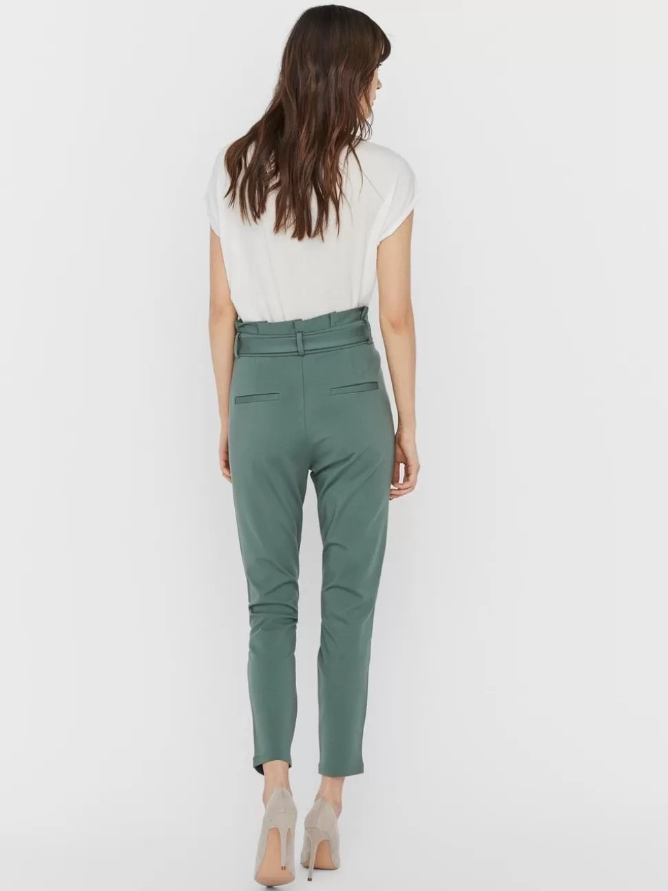 Byxor | Basics^VERO MODA VMEVA Hög Midja Byxor Laurel Wreath