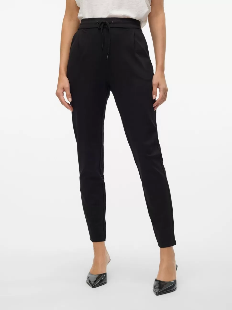 Byxor | Basics^VERO MODA VMEVA Medelhög Midja Byxor Black