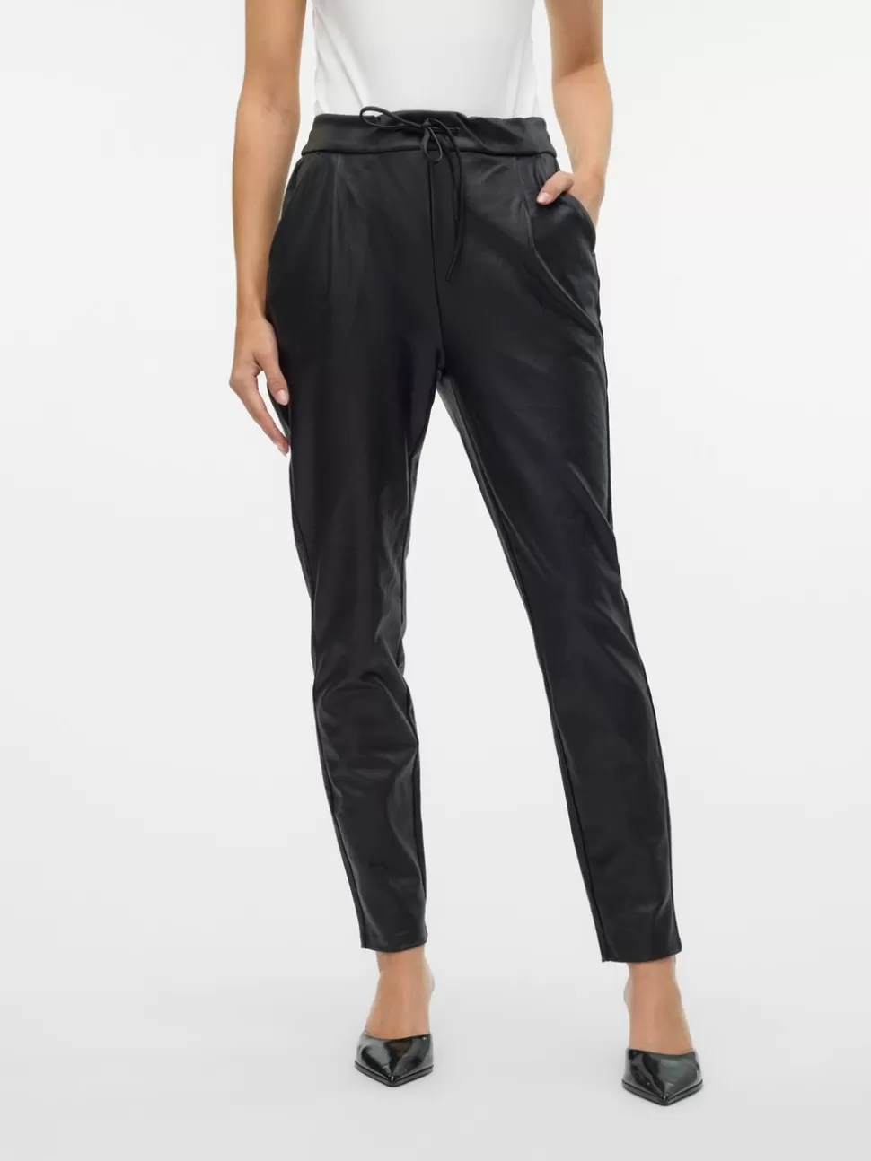 Festkläder | Byxor^VERO MODA VMEVA Medelhög Midja Byxor Black