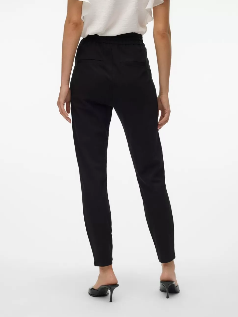 Byxor | Basics^VERO MODA VMEVA Medelhög Midja Byxor Black