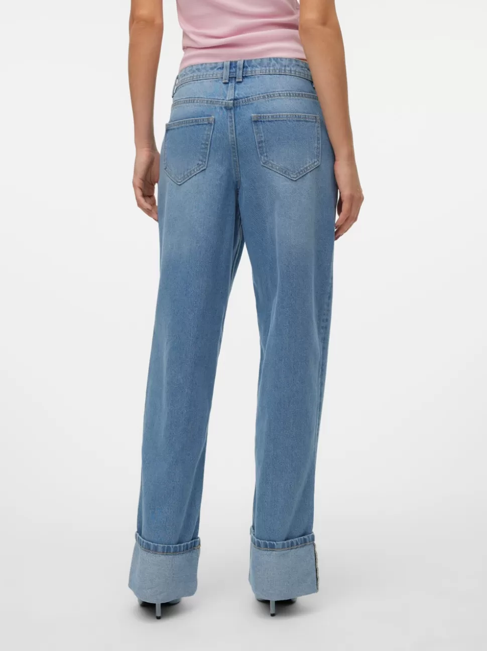 Jeans^VERO MODA VMEVELYN Låg Midja Lös Passform Jeans Medium Blue Denim