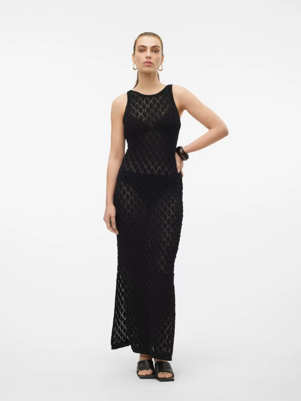 Klänningar^VERO MODA VMEVELYN Lång Klänning Black