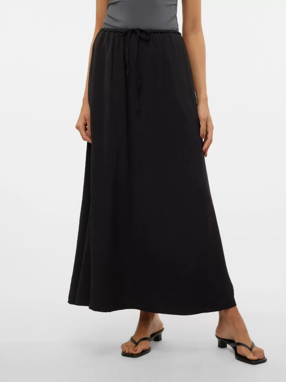 Kjolar^VERO MODA VMFABIANA Hög Midja Lång Kjol Black