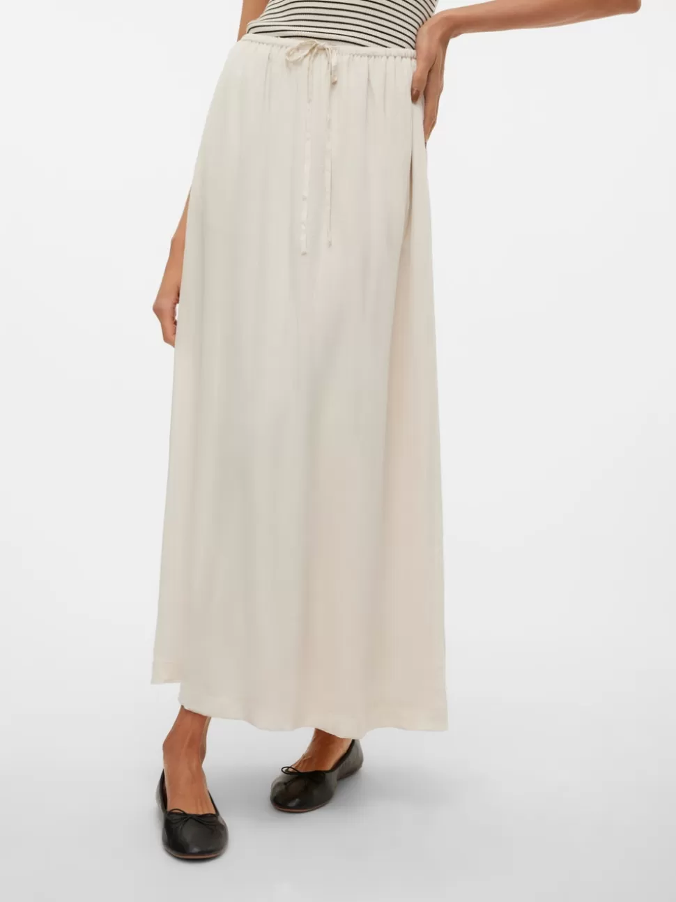 Kjolar^VERO MODA VMFABIANA Hög Midja Lång Kjol Birch