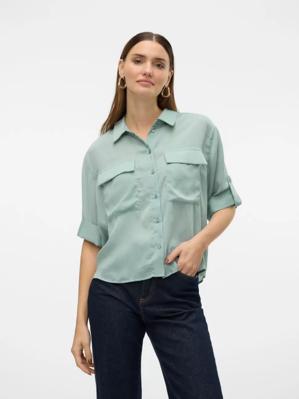 Skjortor | Basics^VERO MODA VMFABIANA Skjorta Green Milieu