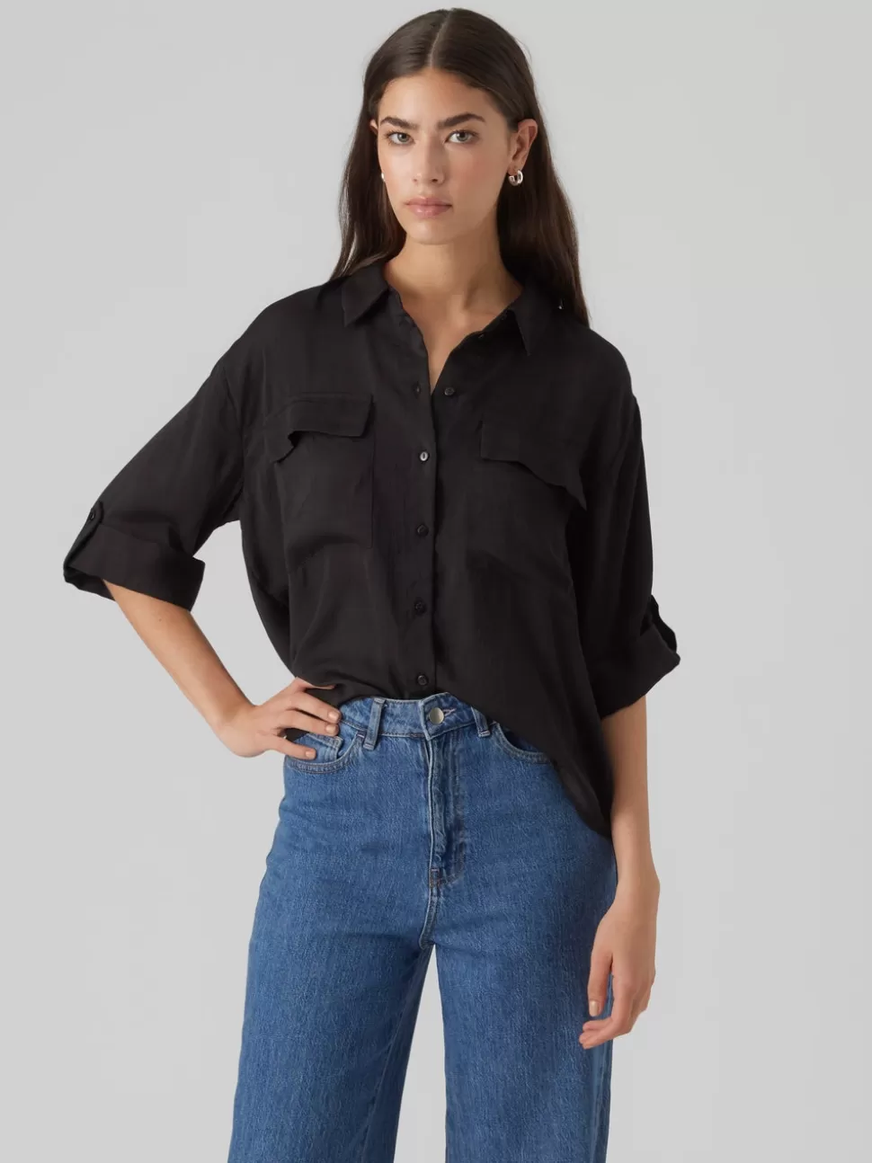 Skjortor | Basics^VERO MODA VMFABIANA Skjorta Black